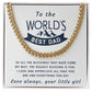 The Biggest Blessing - Length Adjustable Cuban Link Chain For Dad