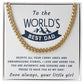 I Love And Adore You - Length Adjustable Cuban Link Chain For Dad