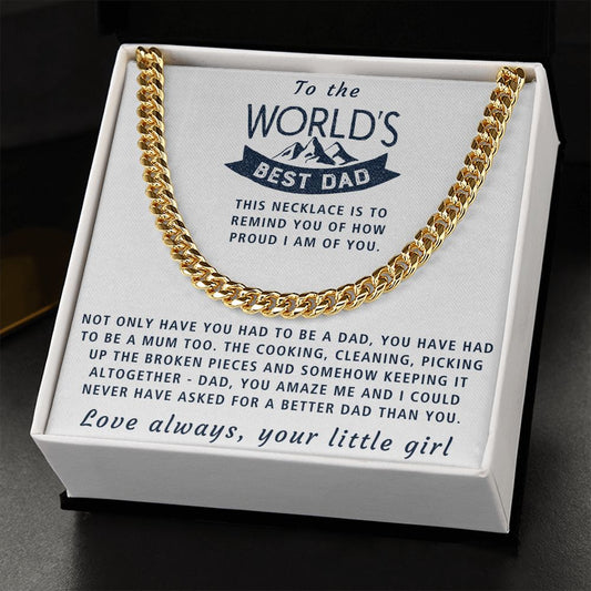 Never A Better Dad Than You - Length Adjustable Cuban Link Chain For Dad