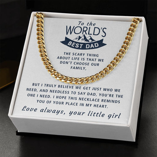 You're The One I Need - Length Adjustable Cuban Link Chain For Dad