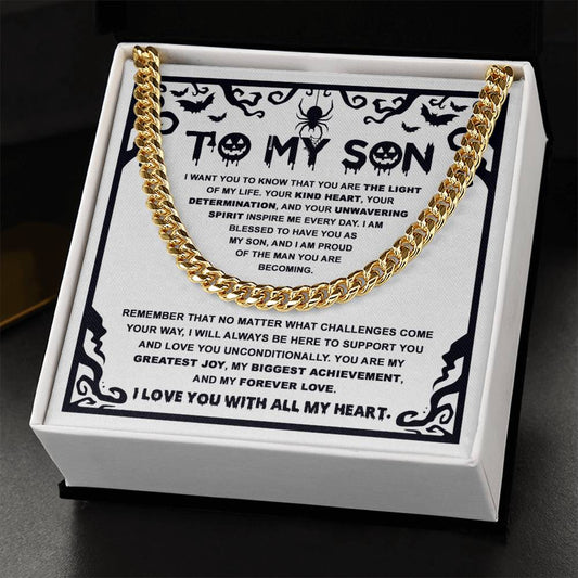 My Biggest Achievement - Halloween-Themed Cuban Link Chain For Son