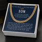 Stay True To Who You Are - Length Adjustable Cuban Link Chain For Son