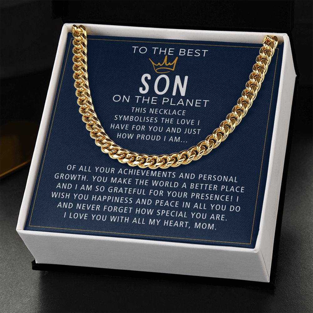 Never Forget How Special You Are - Length Adjustable Cuban Link Chain For Son