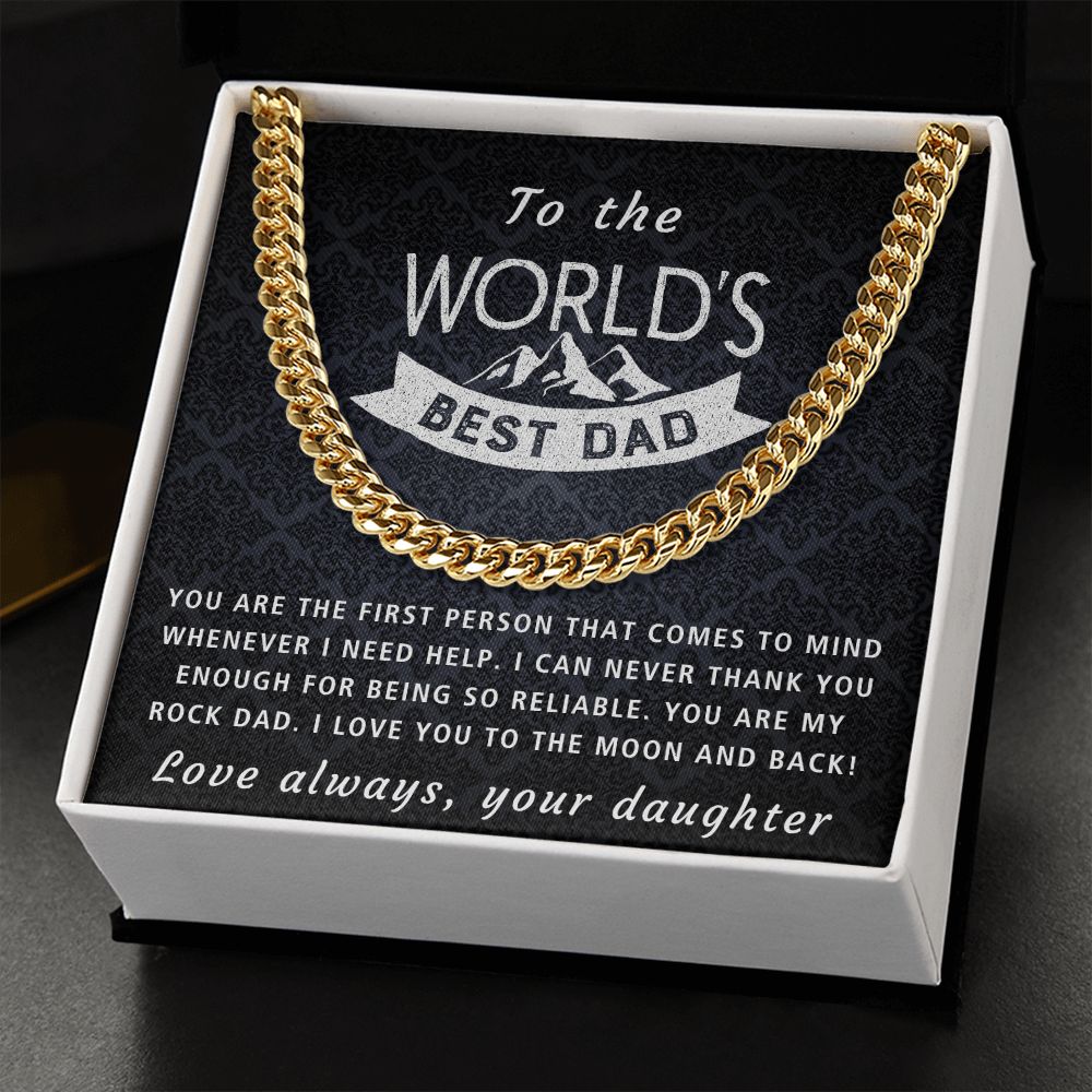 The First Person That Comes To Mind - Length Adjustable Cuban Link Chain For Dad