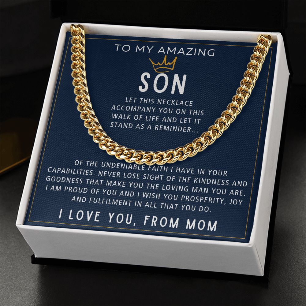 On This Walk Of Life - Length Adjustable Cuban Link Chain For Son