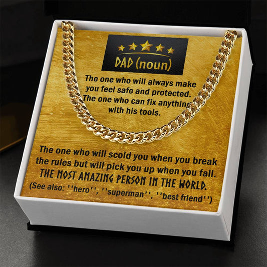 The One - Length - Adjustable Cuban Link Chain For Dad