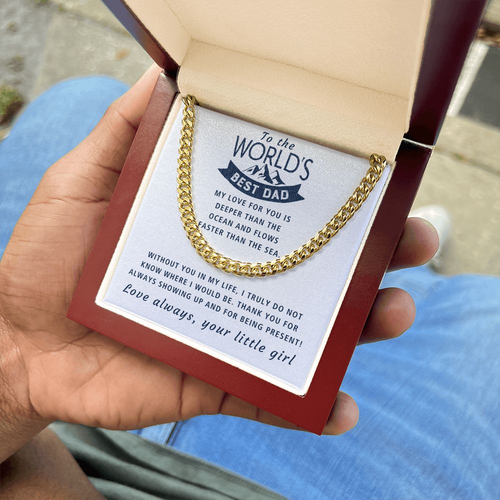 My Love For You - Length Adjustable Cuban Link Chain For Dad