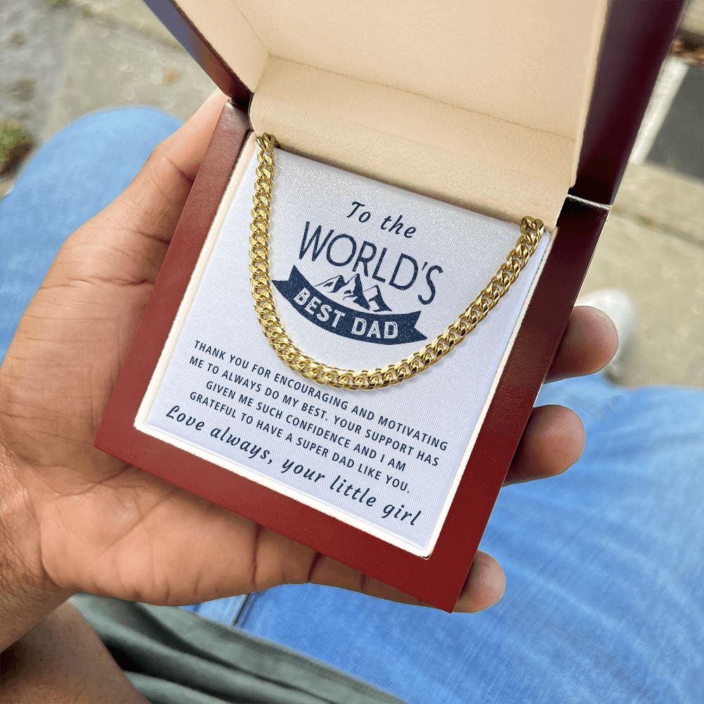 A Super Dad Like You - Length Adjustable Cuban Link Chain For Dad