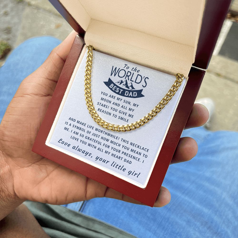 Reason To Smile - Length Adjustable Cuban Link Chain For Dad