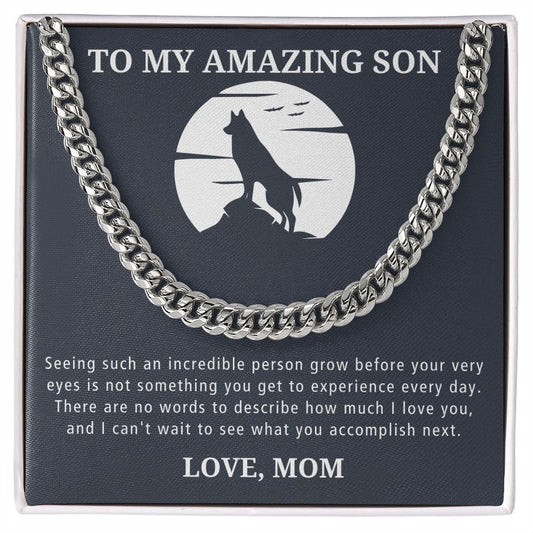 Before My Very Eyes - Length Adjustable Cuban Link Chain For Son