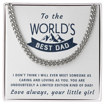 Limited Edition Dad -  Length Adjustable Cuban Link Chain For Dad