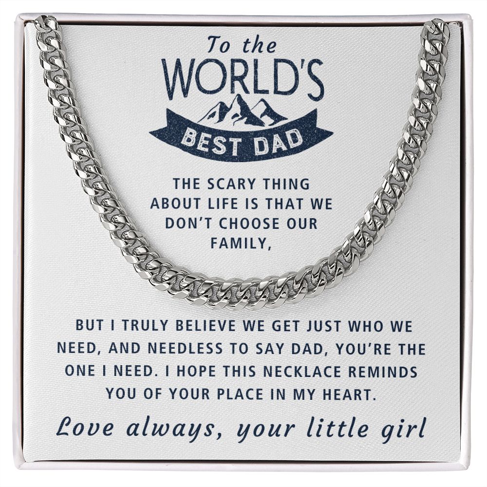 You're The One I Need - Length Adjustable Cuban Link Chain For Dad