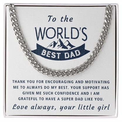 A Super Dad Like You - Length Adjustable Cuban Link Chain For Dad