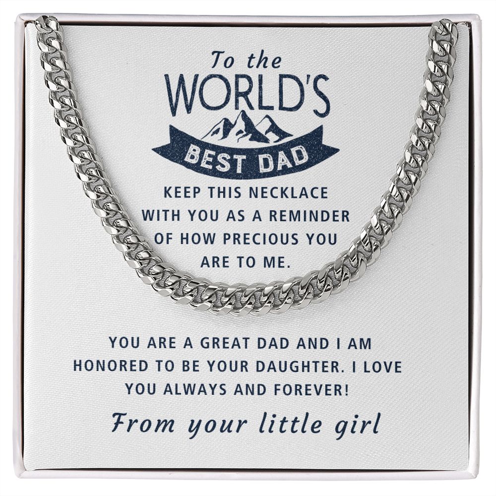 Precious - Length Adjustable Cuban Link Chain For Dad