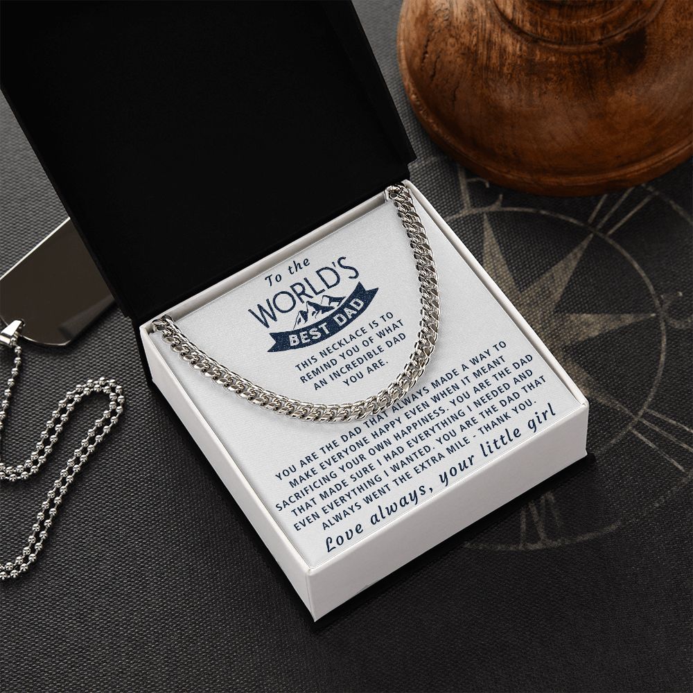 The Extra Mile - Length Adjustable Cuban Link Chain For Dad