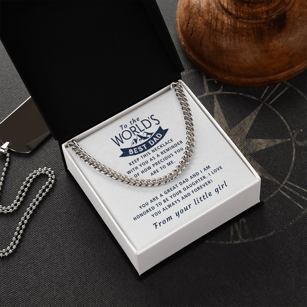 Precious - Length Adjustable Cuban Link Chain For Dad