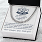 Loving Me Through It All - Length Adjustable Cuban Link Chain For Dad