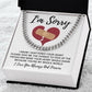 To Pick Up The Pieces - Length Adjustable Cuban Link Apology Chain