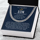 Never Forget How Special You Are - Length Adjustable Cuban Link Chain For Son