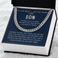 Stay True To Who You Are - Length Adjustable Cuban Link Chain For Son