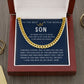 Stay True To Who You Are - Length Adjustable Cuban Link Chain For Son