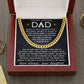 You Mean The World To Me - Length Adjustable Cuban Link Chain For Dad