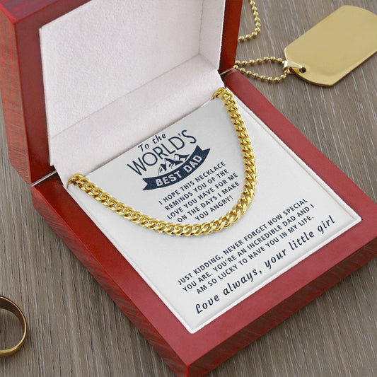 The Love You Have For Me - Length Adjustable Cuban Link Chain For Dad