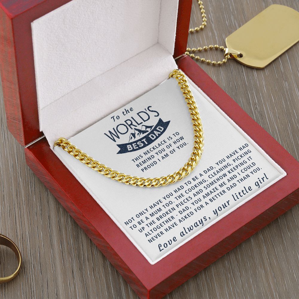 Never A Better Dad Than You - Length Adjustable Cuban Link Chain For Dad