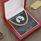 Love You To The Moon And Back - Length Adjustable Cuban Link Chain For Son