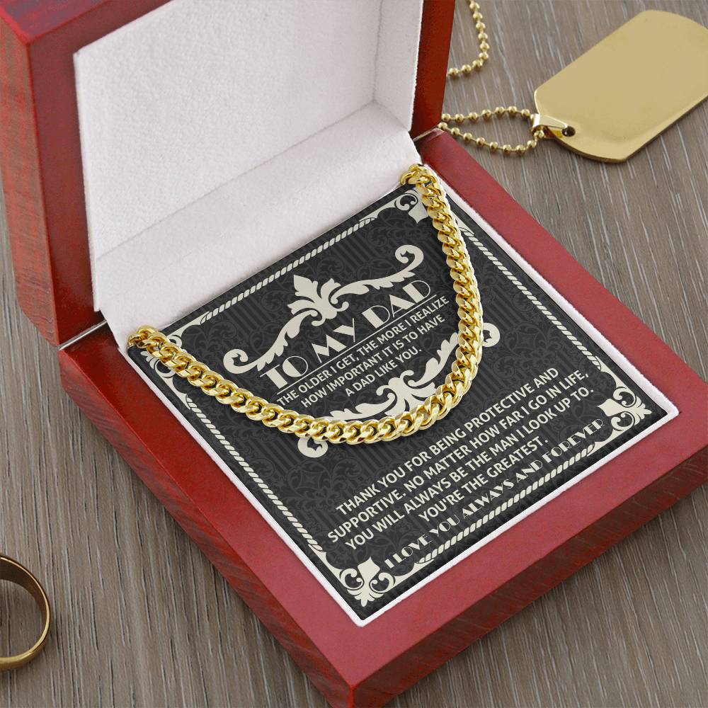 A Dad Like You - Length-Adjustable Cuban Link Chain For Dad