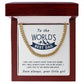 Always In My Heart - Length Adjustable Cuban Link Chain For Dad