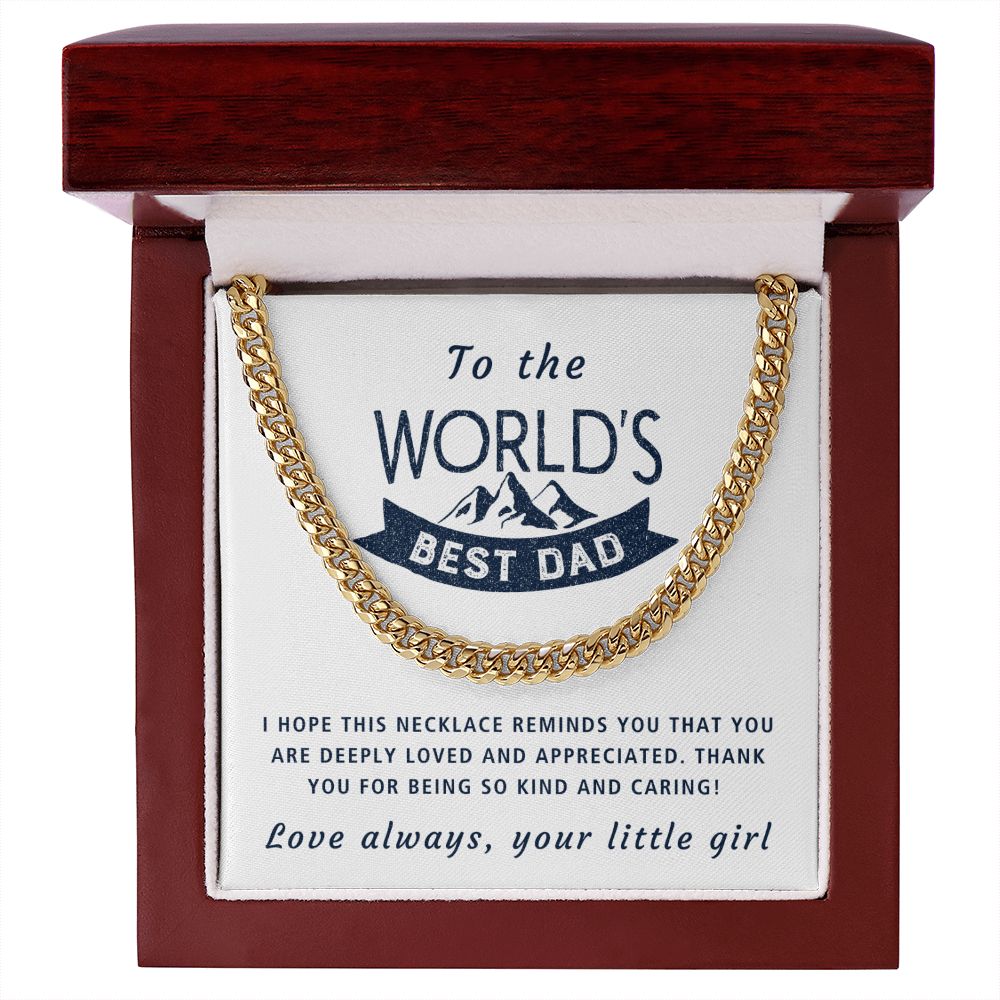 Deeply Loved And Appreciated - Length Adjustable Cuban Link Chain For Dad