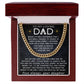 You Mean The World To Me - Length Adjustable Cuban Link Chain For Dad