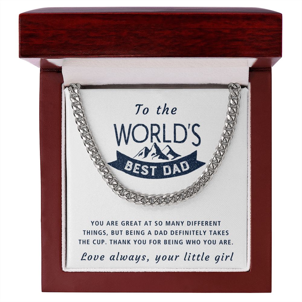 For Being Who You Are - Length Adjustable Cuban Link Chain For Dad