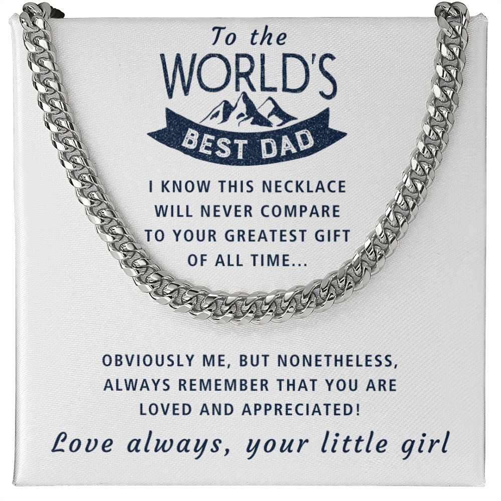 Your Greatest Gift - Length Adjustable Cuban Link Chain For Dad