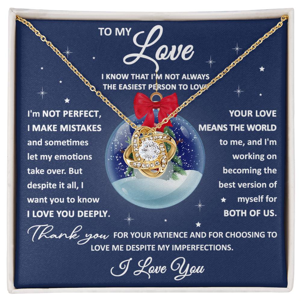 Best Version Of Myself - Christmas Love Knot Necklace For My Love