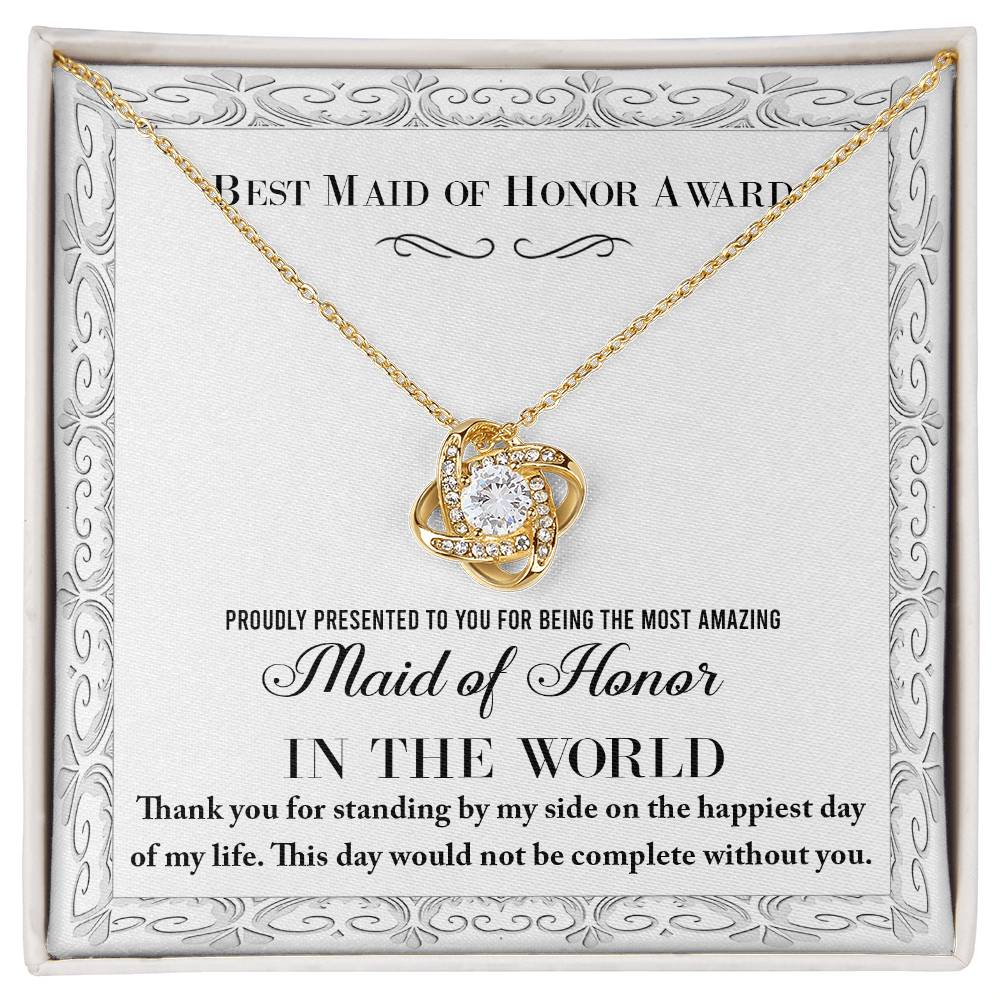 For Standing By My Side - Love Knot Necklace For Maid Of Honor