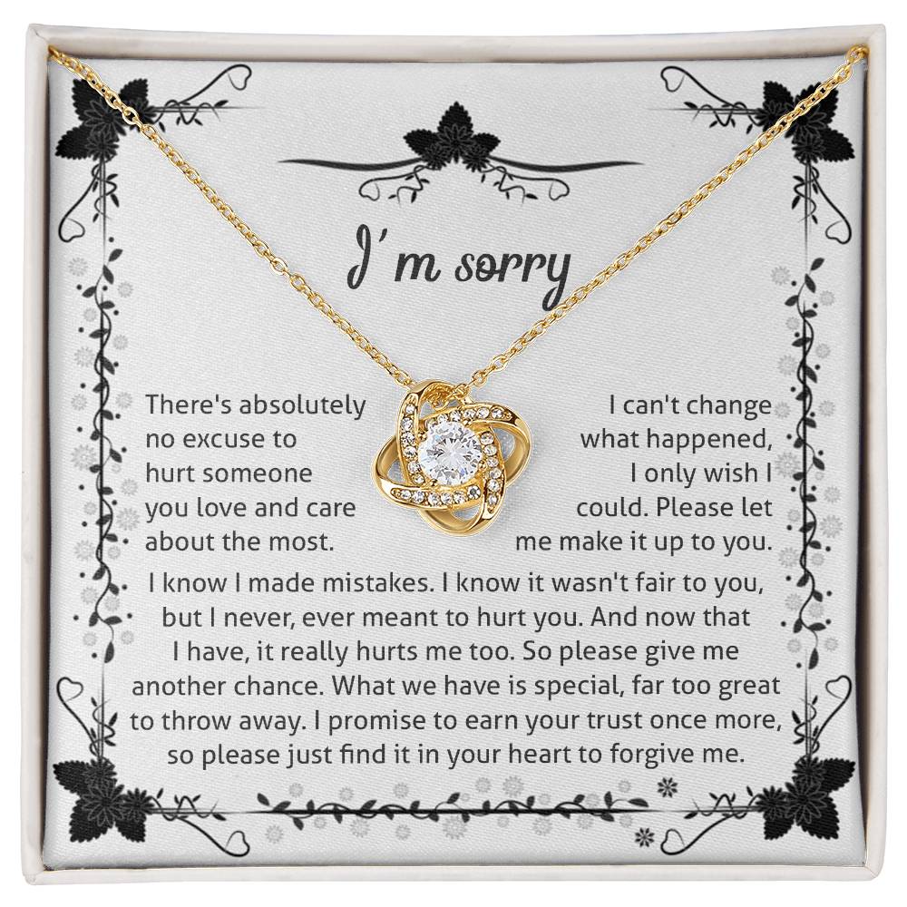 No Excuse - Love Knot Apology Necklace