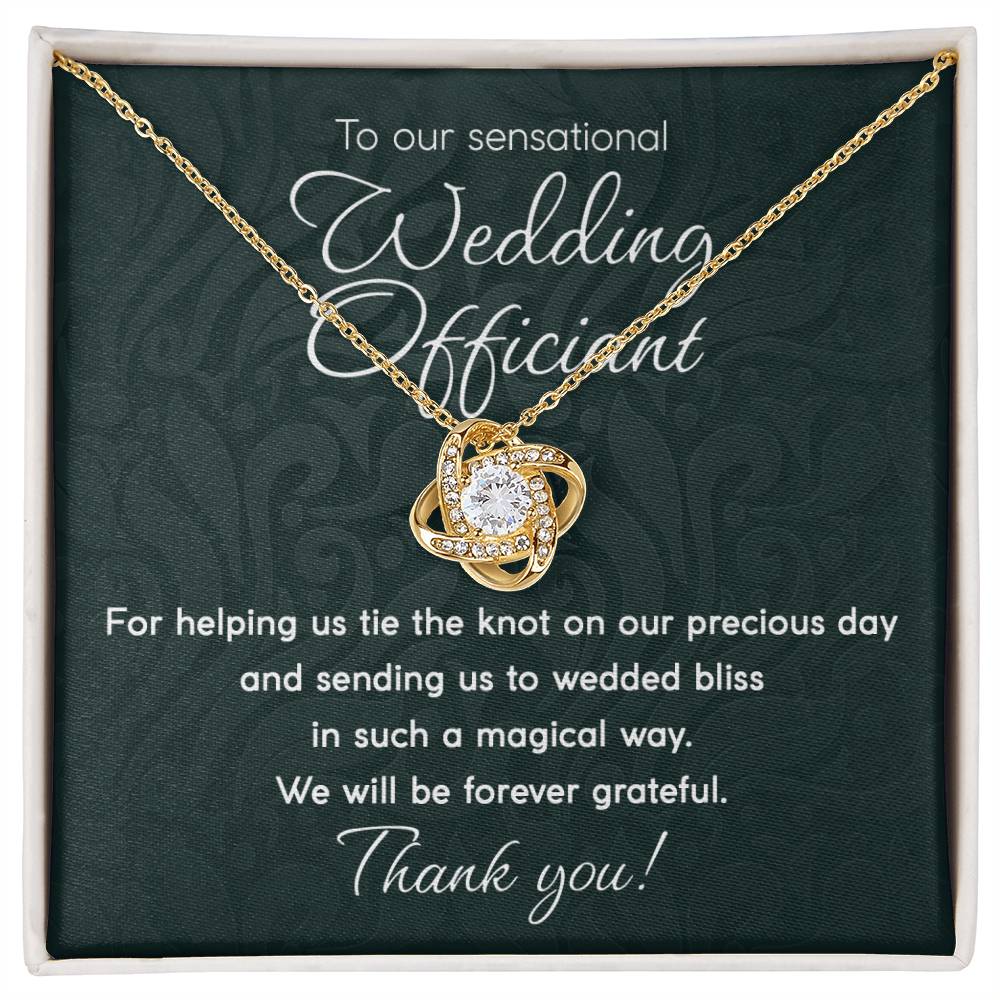 Forever Grateful - Love Knot Necklace For Wedding Officiant