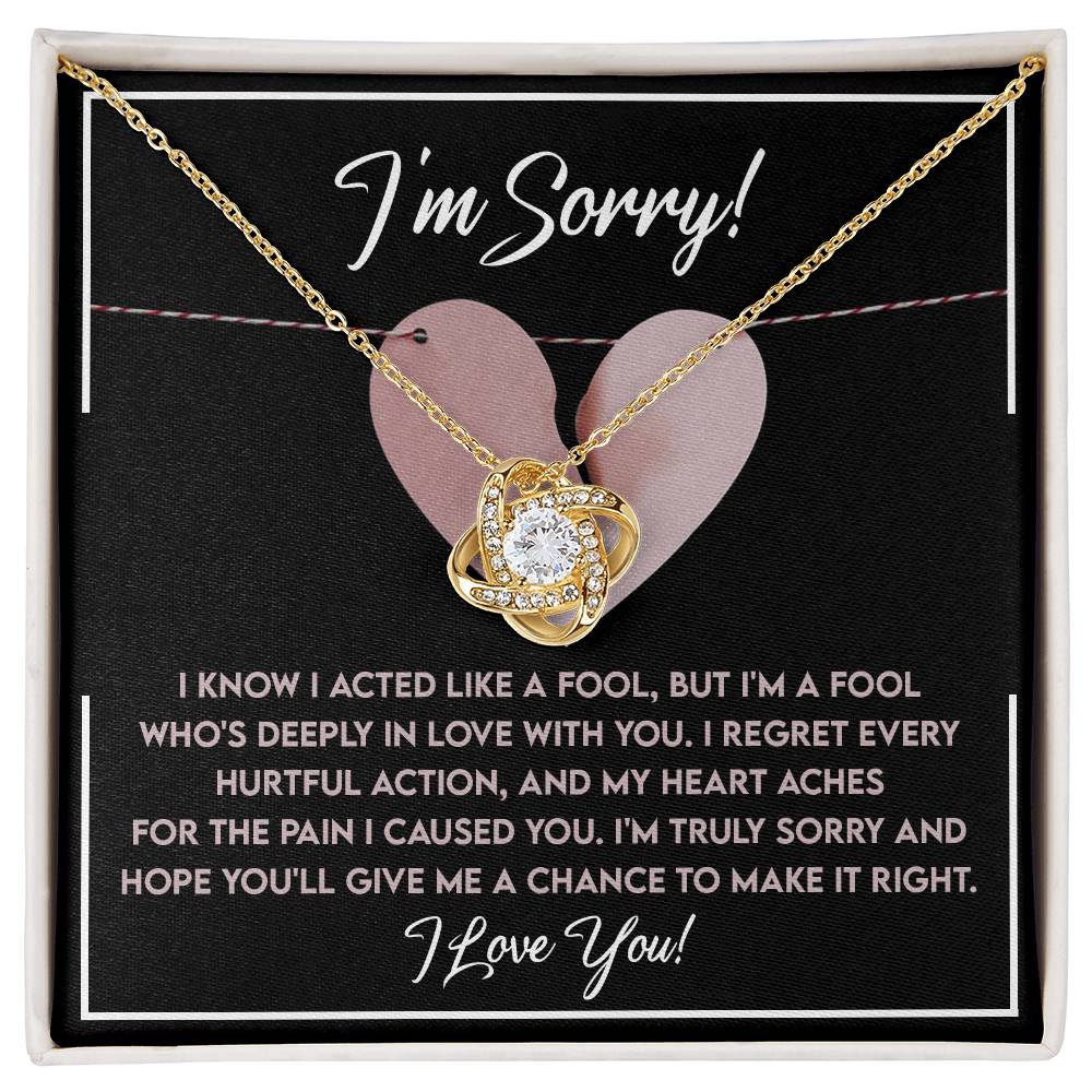 Deeply In Love - Love Knot Apology Necklace