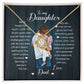 Laugh, Love, Live - Love Knot Necklace For Daughter