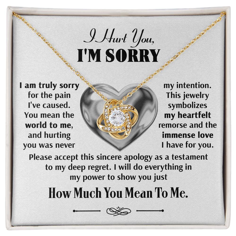 Testament To My Deep Regret - Love Knot Apology Necklace