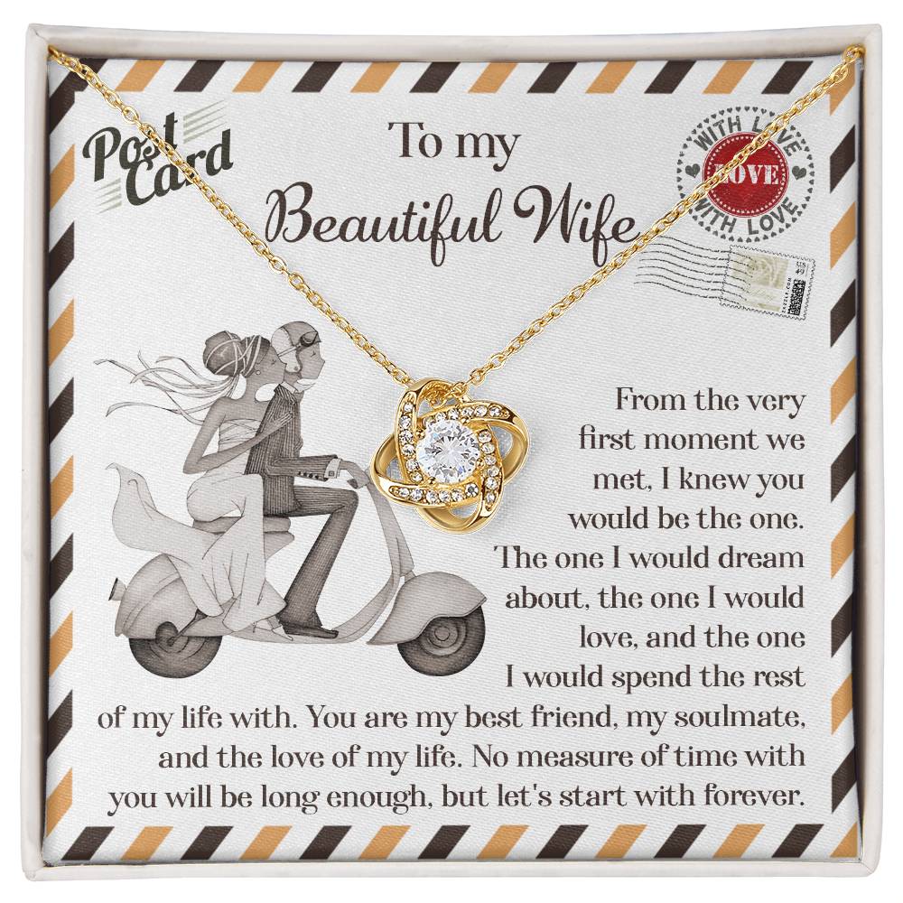 I Knew You Would Be The One - Love Knot Necklace For Wife