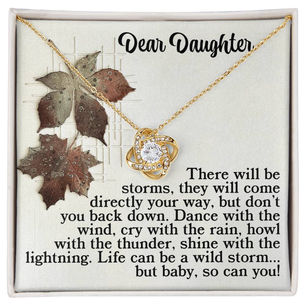 Dance With The Wind - Love Knot Necklace For Daughter