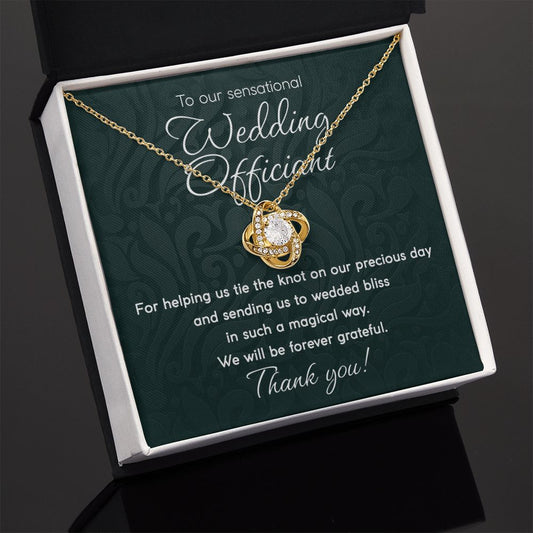 Forever Grateful - Love Knot Necklace For Wedding Officiant