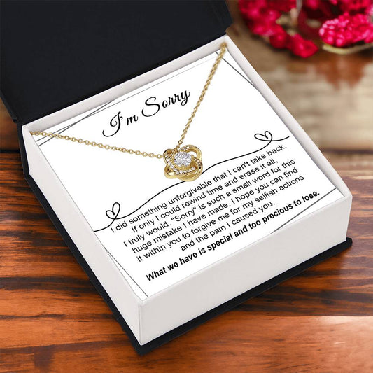 Breaking My Heart - Love Knot Apology Necklace