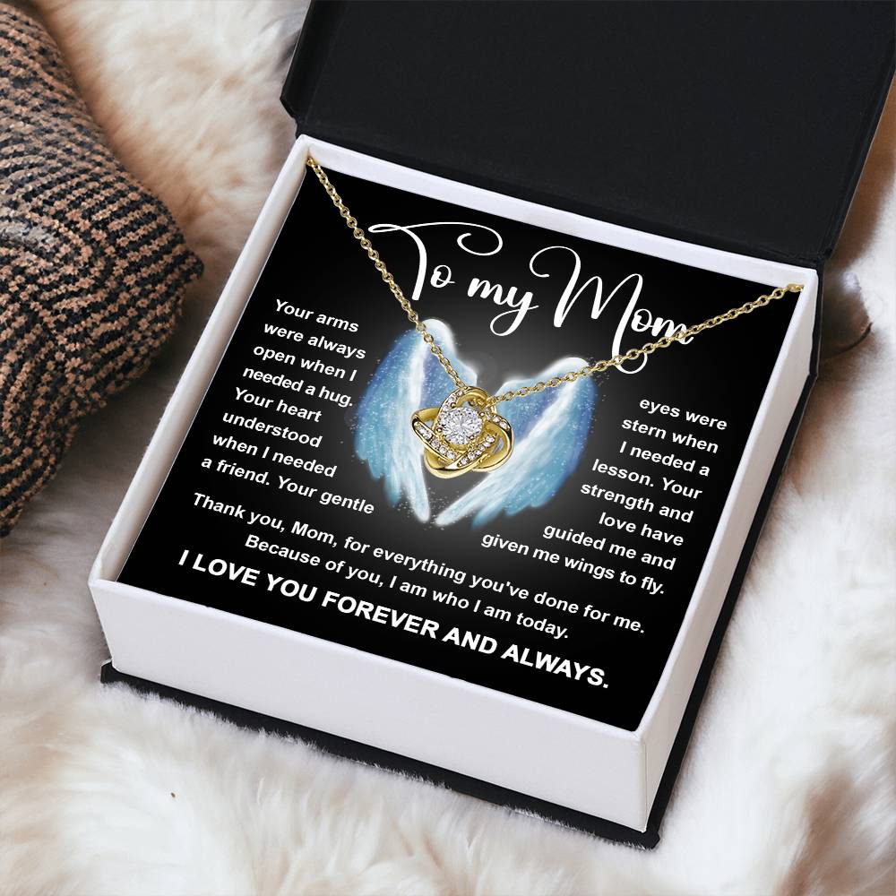 Wings To Fly - Love Knot Necklace For Mom