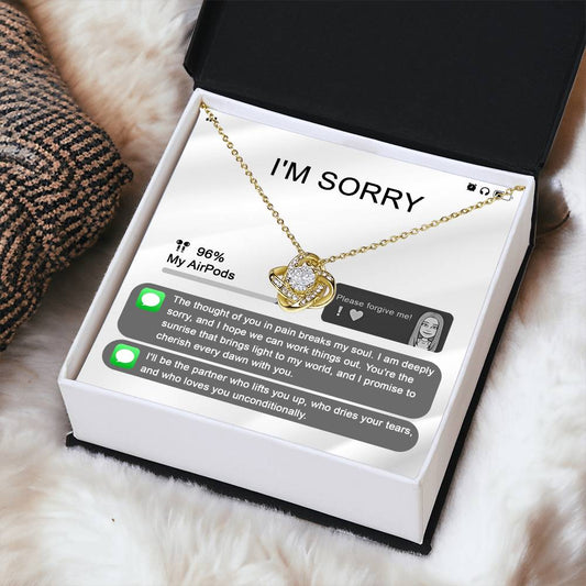 To Cherish Every Dawn With You - Love Knot Apology Necklace