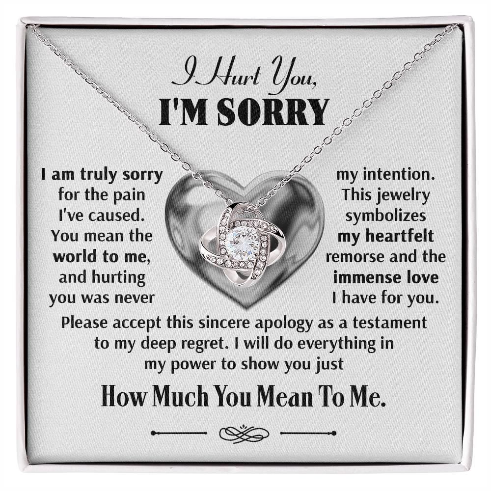 Testament To My Deep Regret - Love Knot Apology Necklace