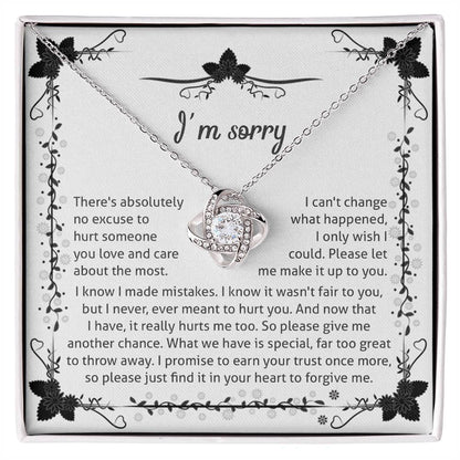 No Excuse - Love Knot Apology Necklace